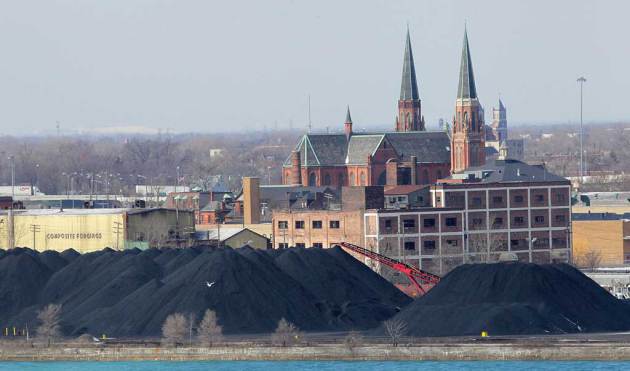 petcoke piles