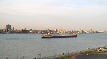 An Aerial View of the Detroit River
